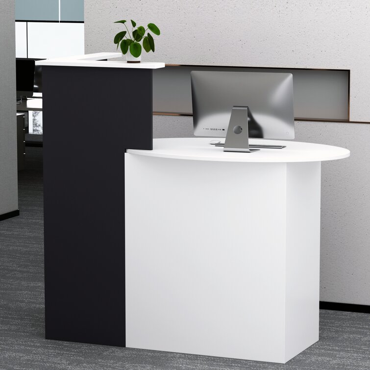 Orren Ellis Tanyu 1 L-Shape Laminate Reception Desk & Reviews | Wayfair