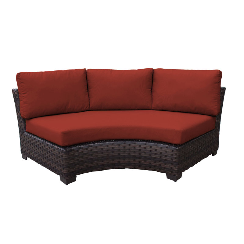 Kathy Ireland Homes Gardens By Tk Classics River Brook 11 Piece Rattan Sectional Seating Group With Cushions Wayfair