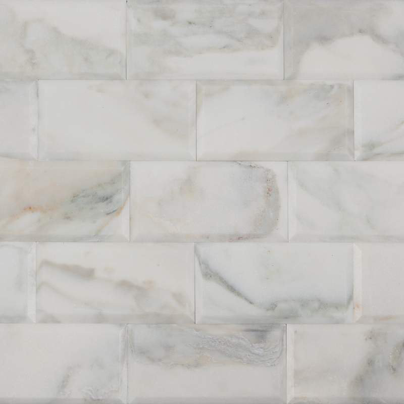 Cordelio 3 X 6 Marble Mosaic Tile In Calacatta Wayfair Cordelio 3 X 6 Marble Mosaic Tile In