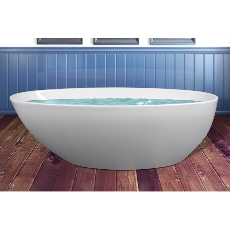 BT0045 Acrylic Freestanding Modern 68.9" L x 33.5" W Bathtub