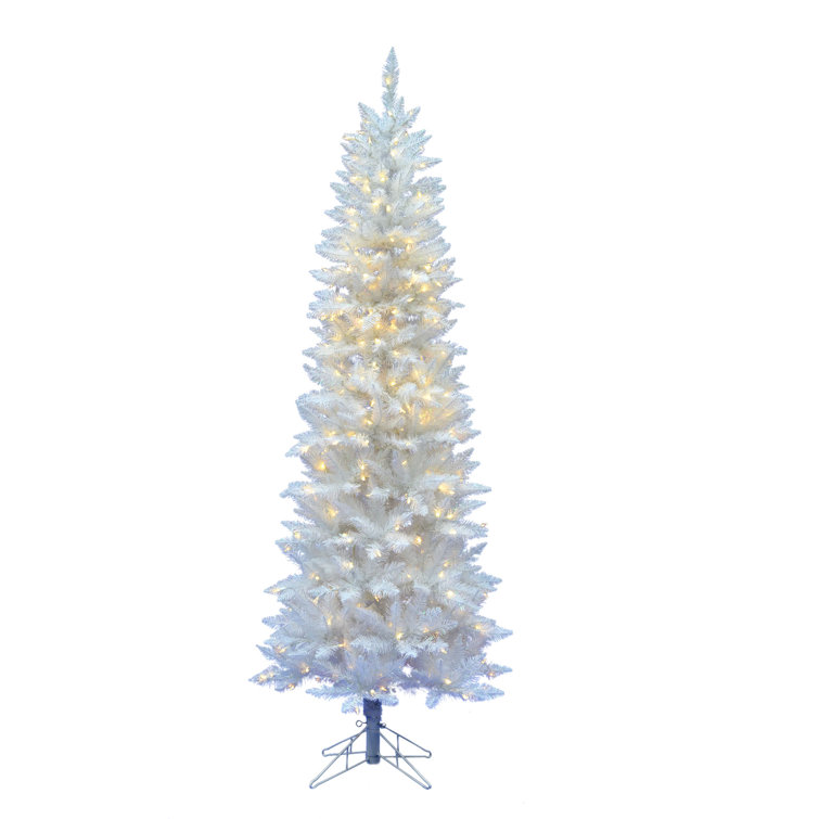 The Holiday Aisle Sparkle White Spruce 6 Artificial Christmas Tree With 180 Led White Lights With Stand Reviews Wayfair