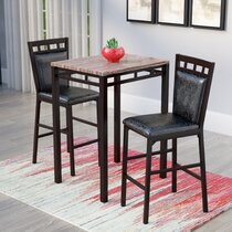 Aerys Luna 5 Piece Dining Table Set 1 Table and 4 Chairs Dining Kitchen Furniture Dining Table Set for 4 Espresso Home Kitchen Dinette Set for 4 Modern Dining Table Set