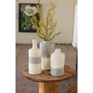 Ceramic Bottle 3 Piece Table Vase Set