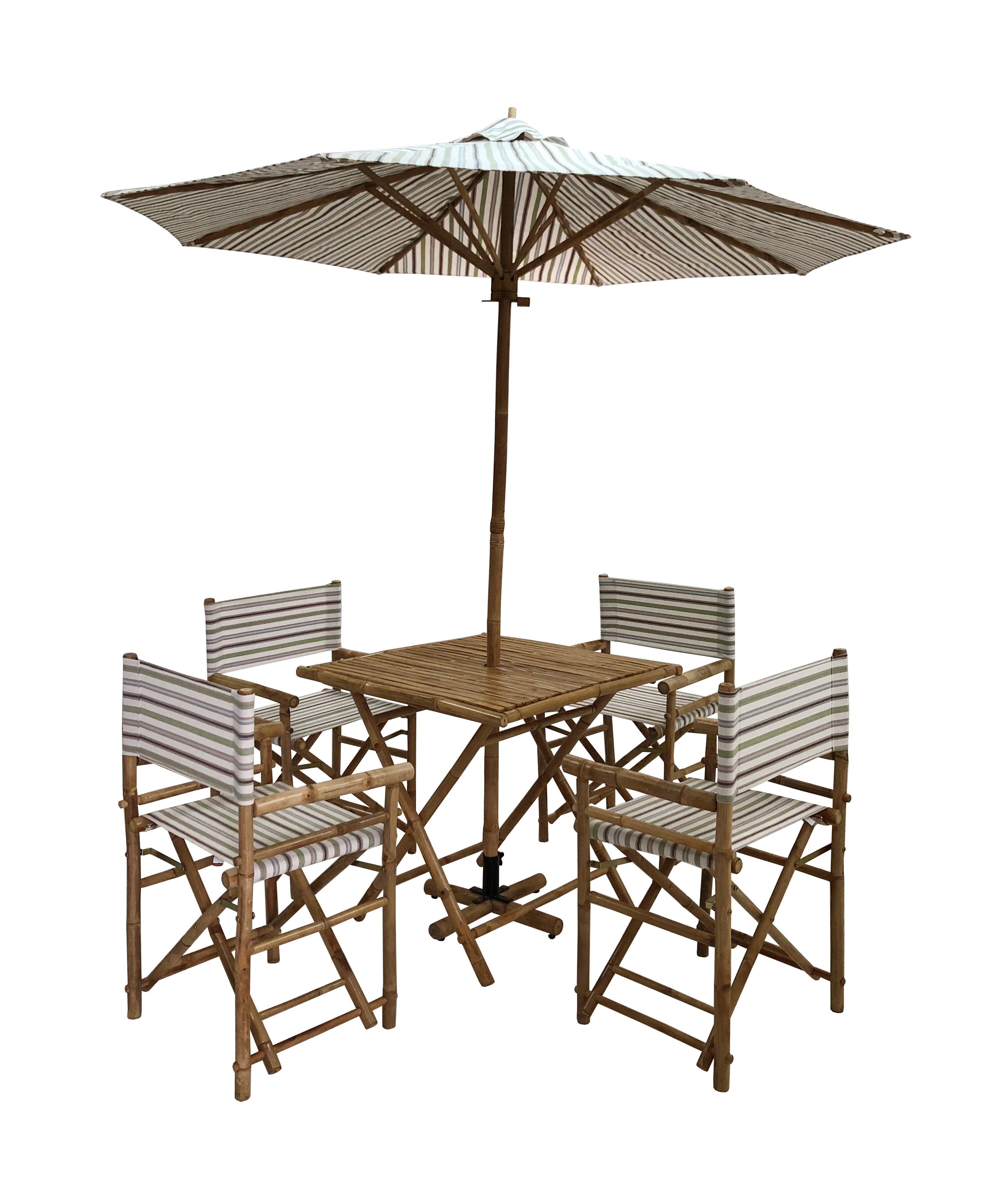 Bayou Breeze Janiyah Patio 5 Piece Dining Set With Umbrella Wayfair