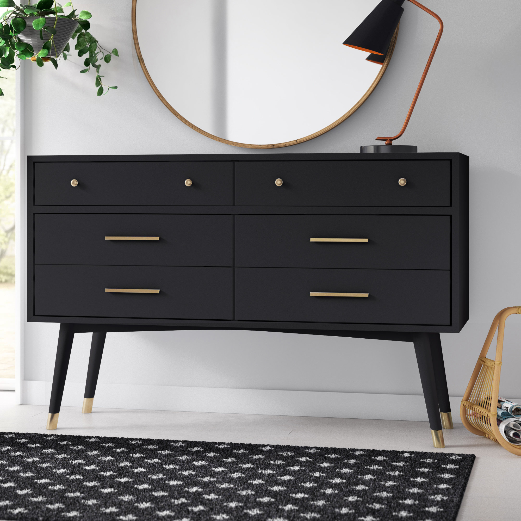 Winhall 6 Drawer Double Dresser Reviews Allmodern