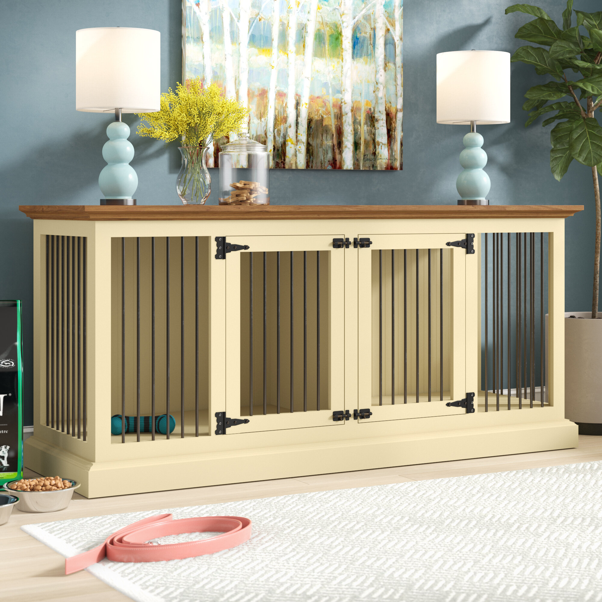 Archie Oscar Brooke Double Wide Medium Credenza Pet Crate