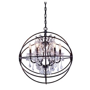 Svante 6-Light Metal Shade Foyer Pendant