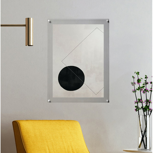 Record vinyl frame Rimless Round Circular Clip Frame Wall Mounted Pop art 