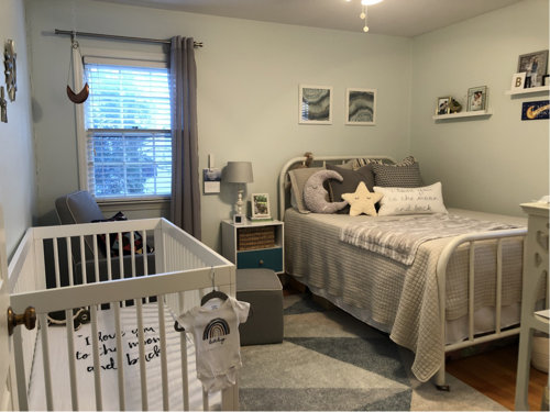 nursery with queen bed