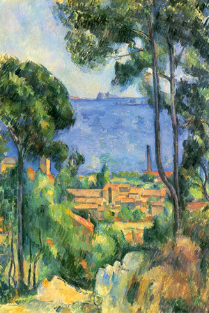 Vault W Artwork Forest Of Trees By Paul Cezanne Painting Print