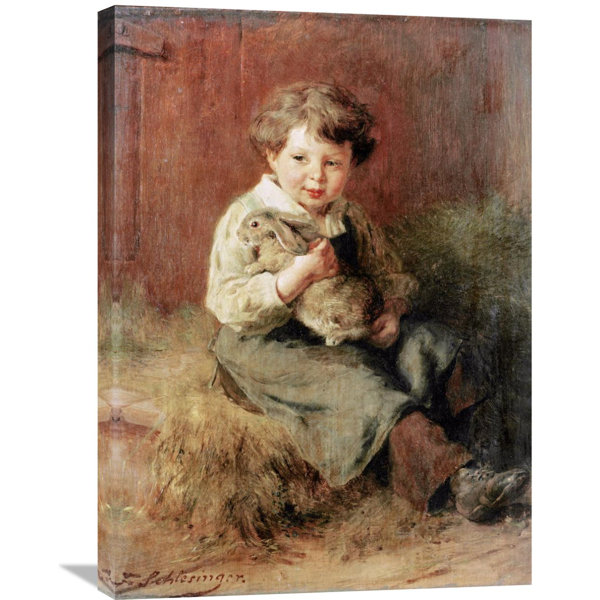 Global Gallery The Pet Rabbit By Felix Schlesinger Painting