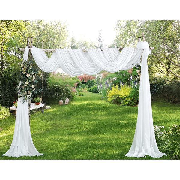 NEW  IVORY SATIN DRAPERY Chiffon  Wedding Decoration Fabric BTY 