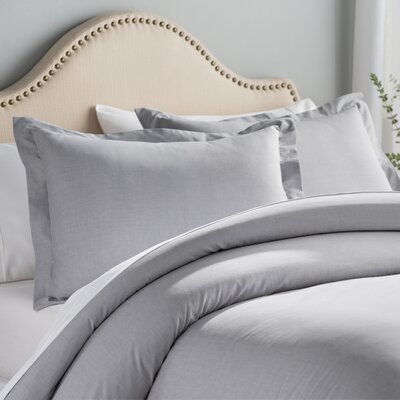 Ophelia Co Gustavo 3 Piece Reversible Duvet Cover Set Color Gray