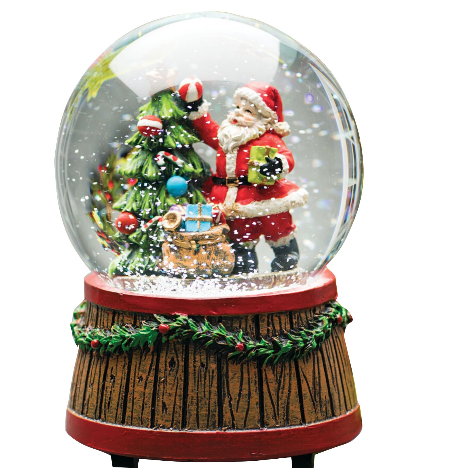 4 pièces-DECORATION/Ornement Christmas Snow Globe TRAIN