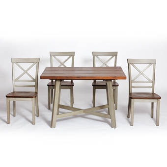 Gracie Oaks Anniston Farmhouse 5 Piece Dining Set Wayfair