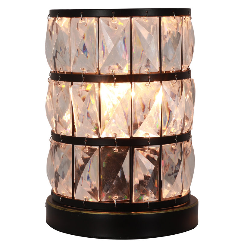 acrylic and gold table lamp