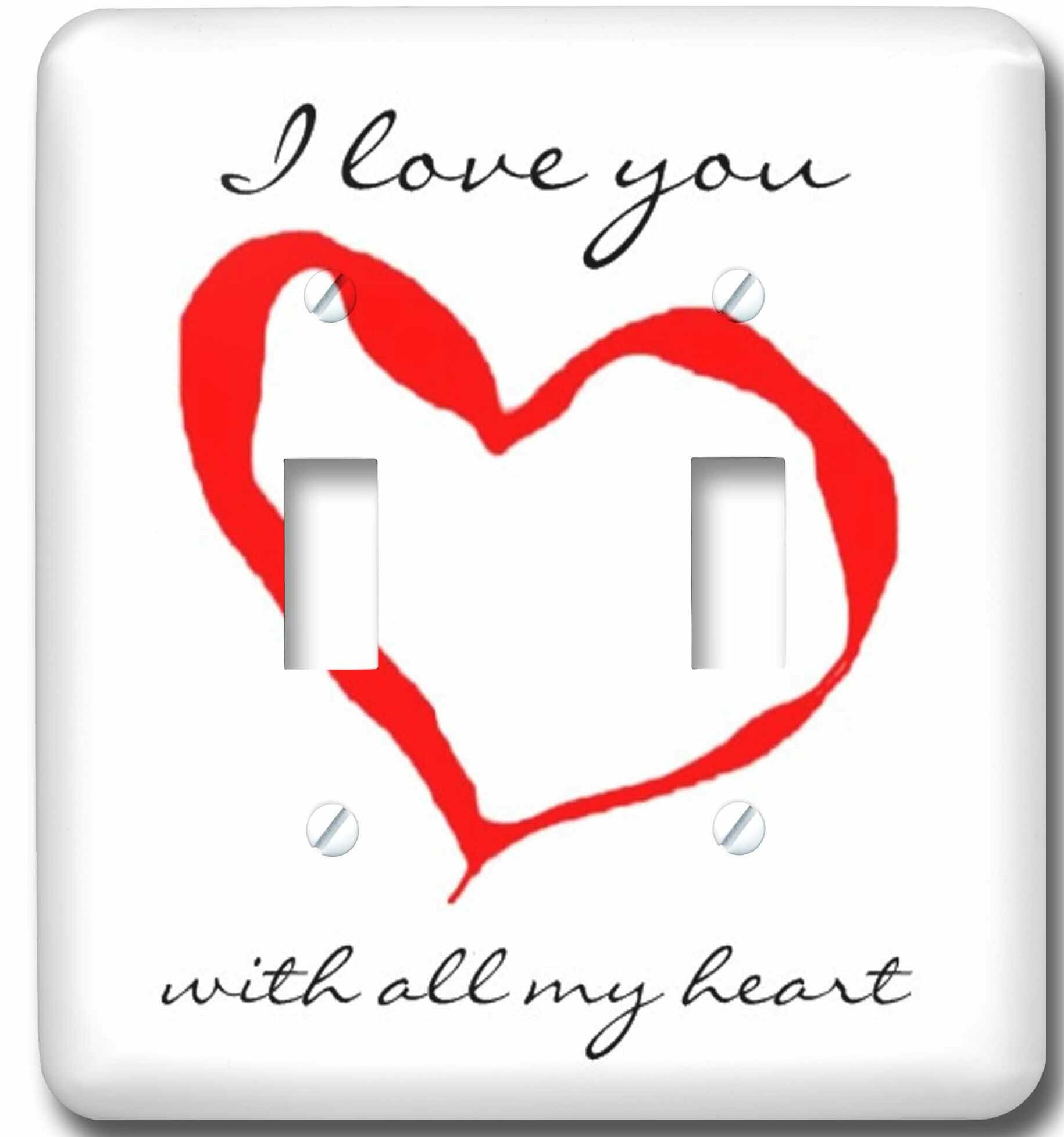 3drose I Love You Heart 2 Gang Toggle Light Switch Wall Plate Wayfair