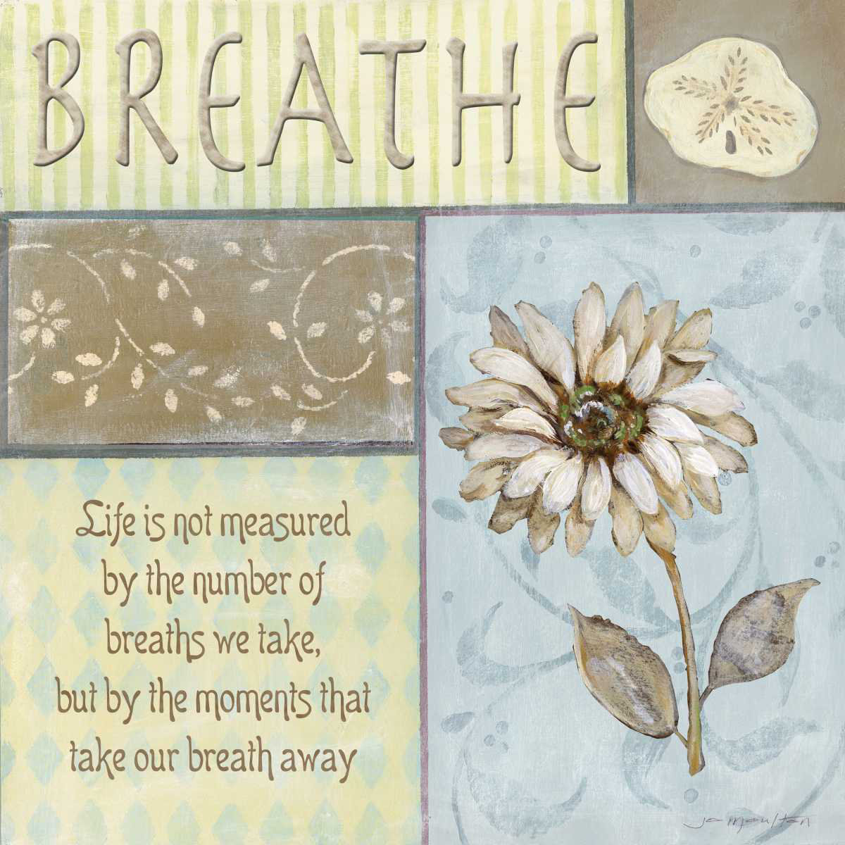 One Allium Way Breathe By Jo Moulton Wrapped Canvas Textual Art Print Wayfair