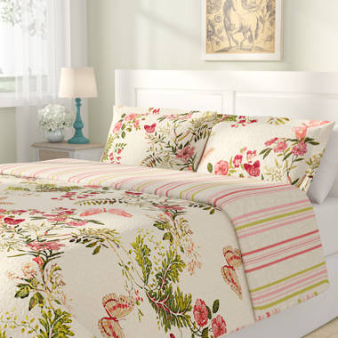 waverly norfolk reversible quilt set
