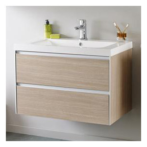 Ultra 80 cm Wandmontierter Waschtisch Erin mit S..