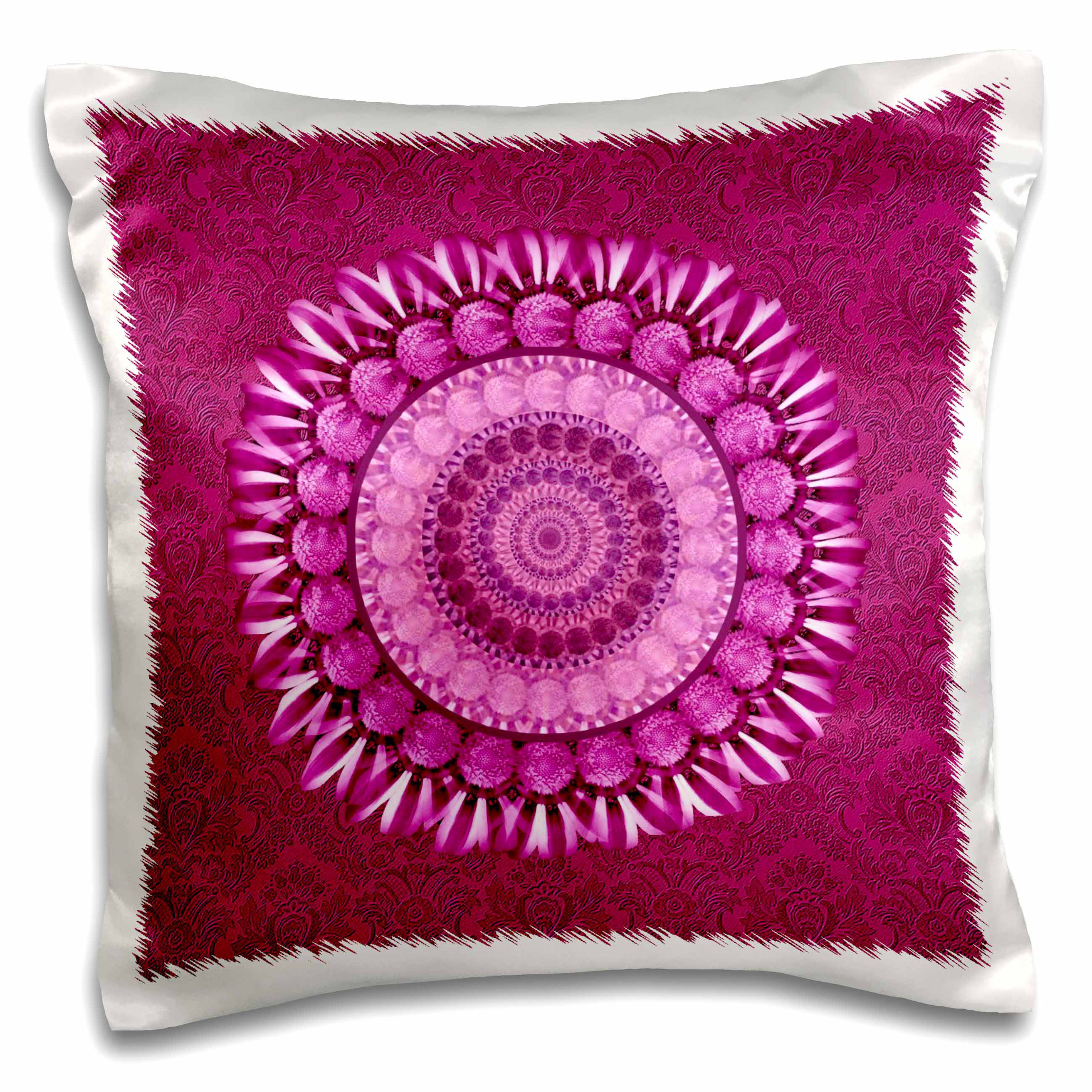 East Urban Home Pine Floral Mandala On Eggplant Pillow Cover Wayfair