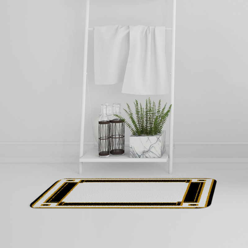 Everly Quinn Oriana Art Deco Designer Rectangle Non Slip Bath Rug Wayfair
