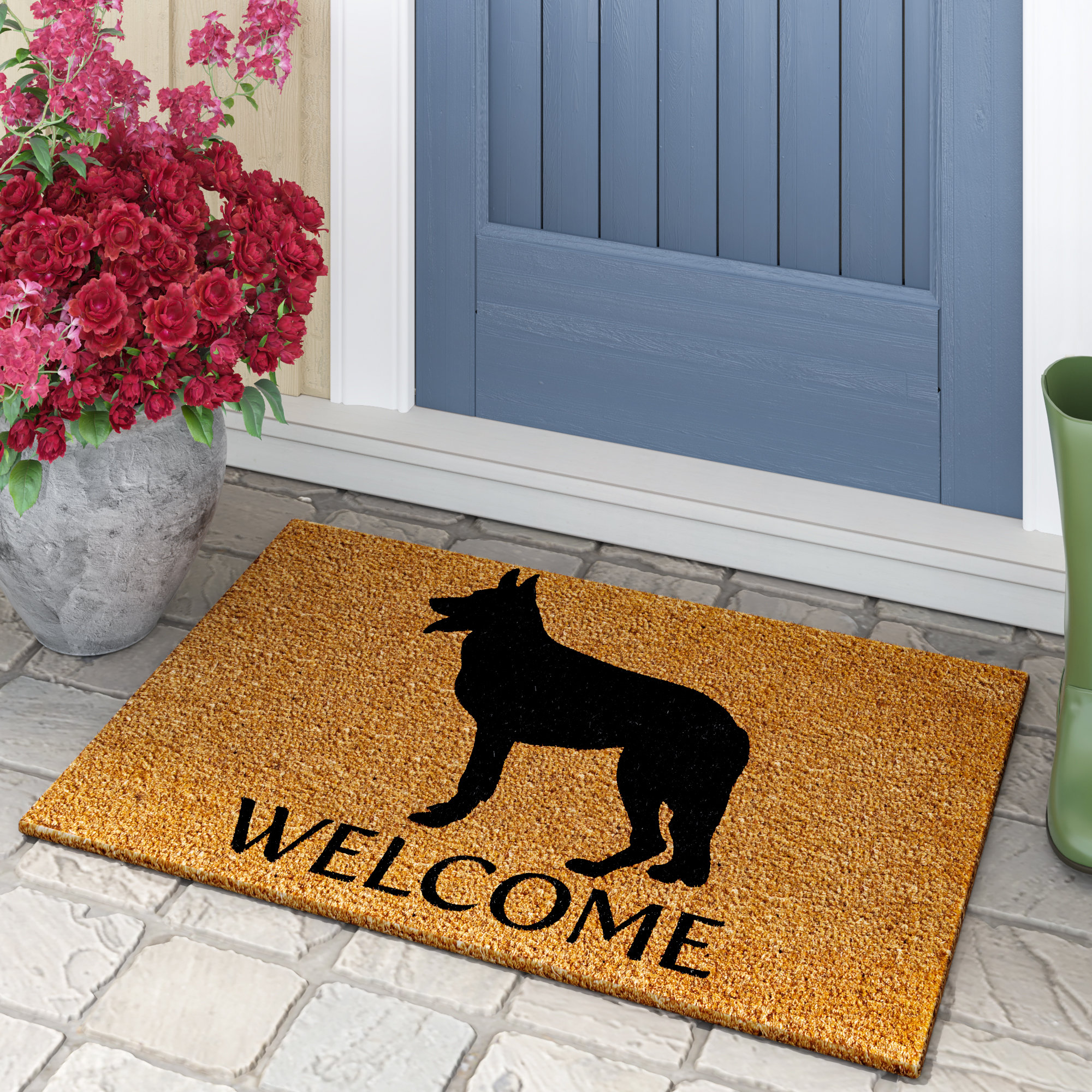 Red Barrel Studio Regner German Shepherd Non Slip Outdoor Door Mat