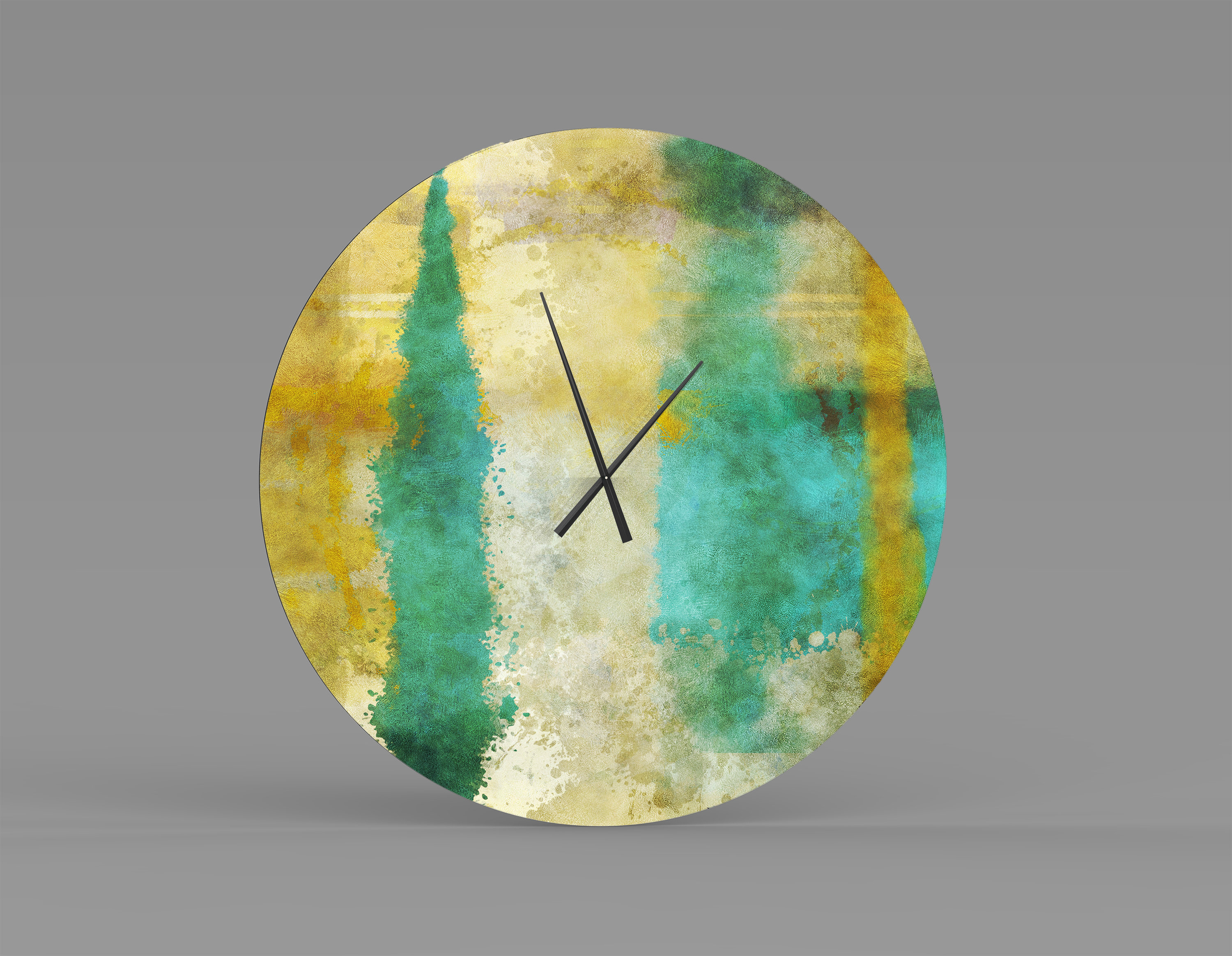 East Urban Home Oversized Upstanding Qualitative Abstract Wall Clock