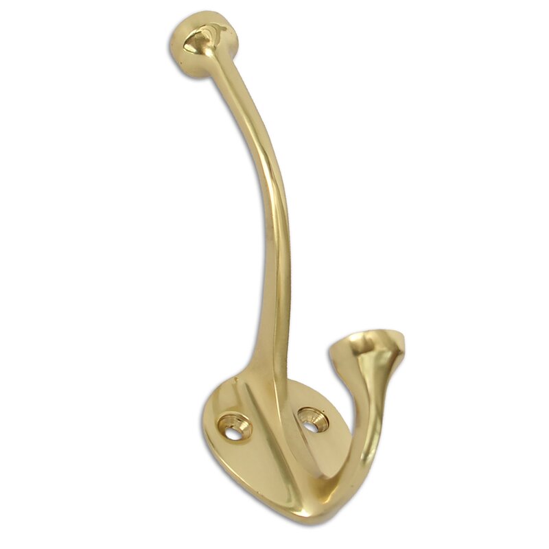 Wfx Utility Brass Double Arm Wall Hook Wayfair