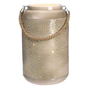 Star Beige Battery Powered LED Outdoor Lantern