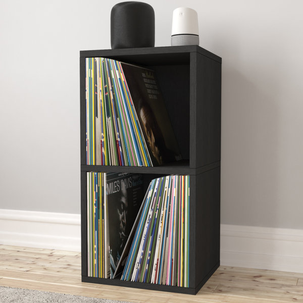 Ebern Designs Virginis Vinyl Record Cube Bookcase Reviews Wayfair