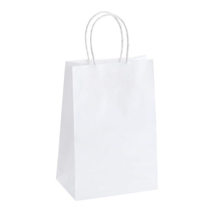 white paper craft bolsas