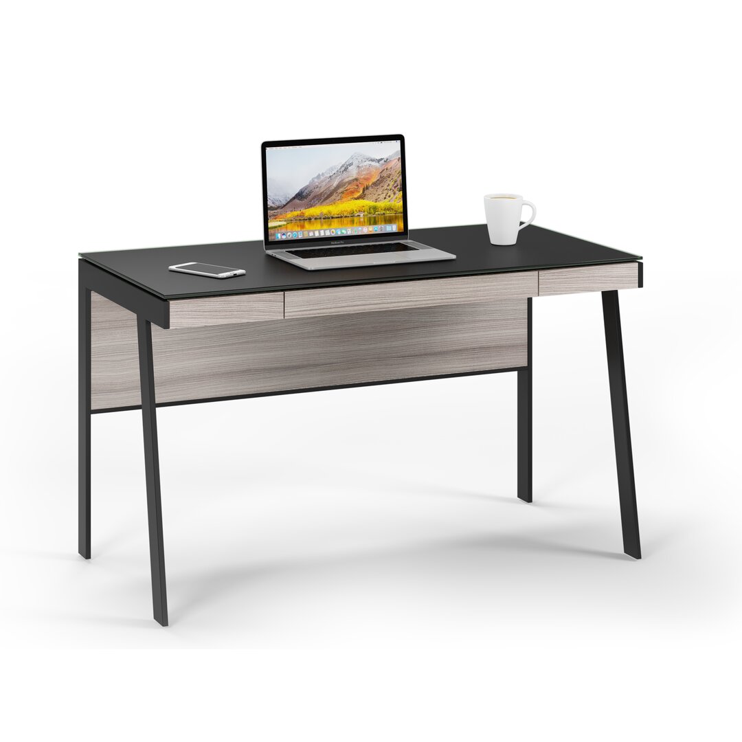 Online Designer Bedroom Sigma Compact Glass Desk Color: Strata