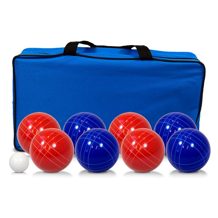 Complete Bocce Yard and Lawn Games with Carrying and Storage Case Fun Outdoor Backyard Beach Game Rally and Roar Bocce Ball Game Set for Adults Families Family