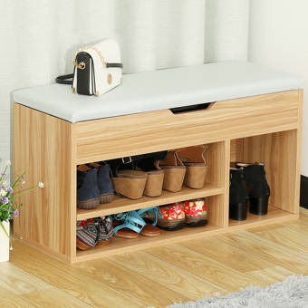 Rebrilliant 4 Cube 7 Pair Shoe Storage Bench Wayfair