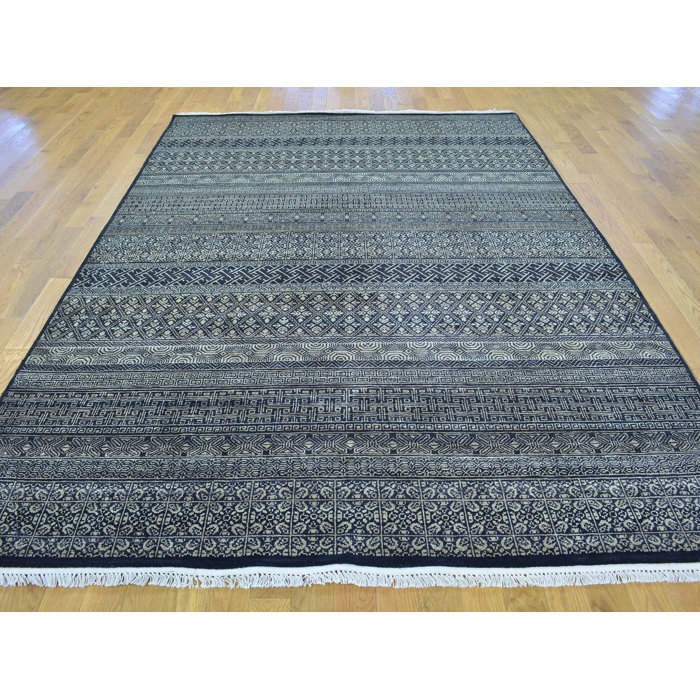 One Of A Kind Becker Gr Design Handwoven Black Wool Area Rug One Of A Kind Becker Gr Design Handwoven Black Wool Area Rug