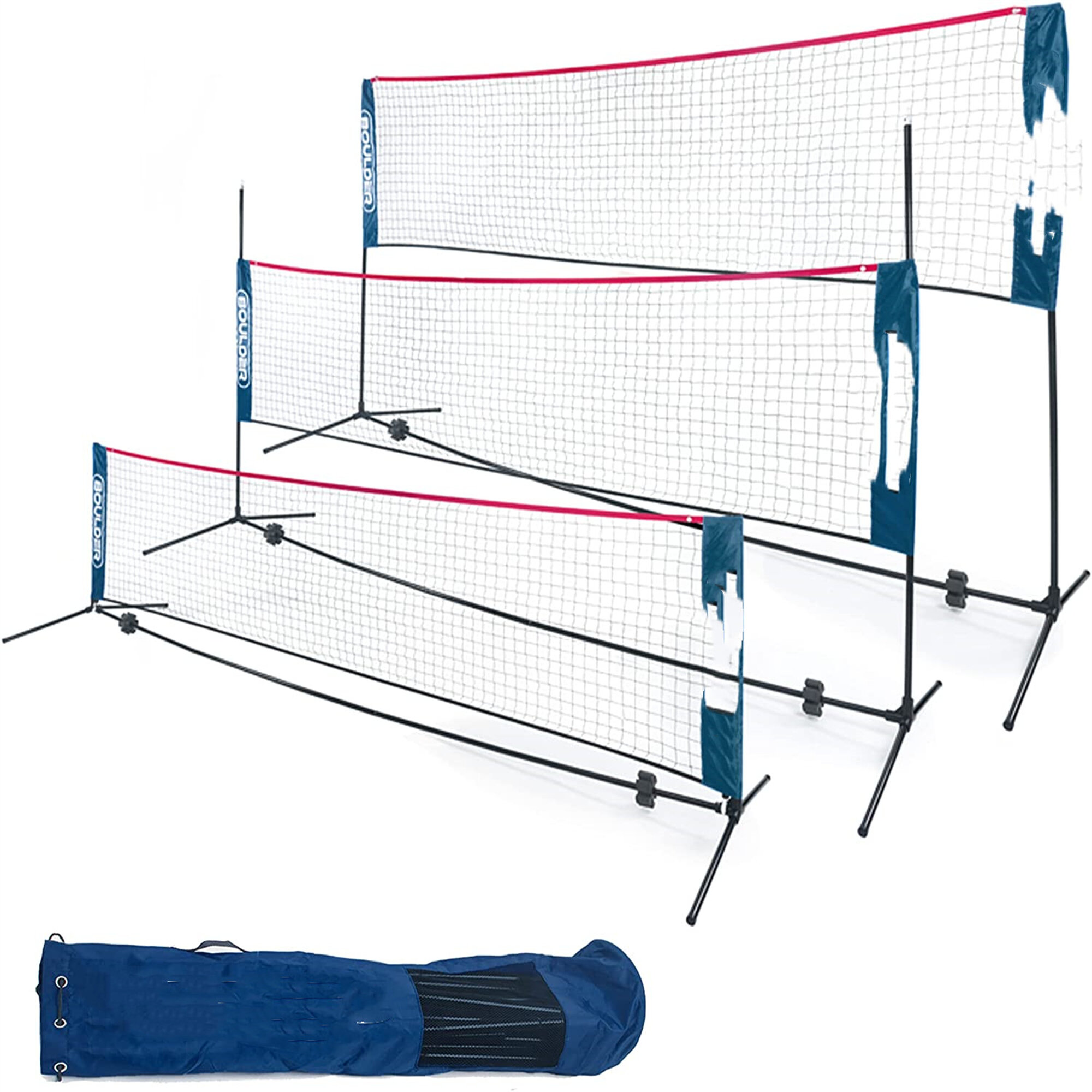Easy Setup for Indoor & Outdoor -10FT,14FT,17FT Portable Badminton Net Set w/Poles & Bag- for Kids Volleyball Soccer Tennis Pickleball 
