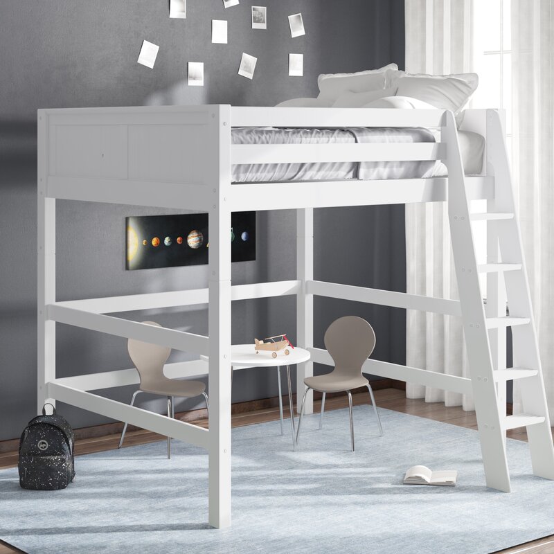 diy full size loft bed with stairs plans