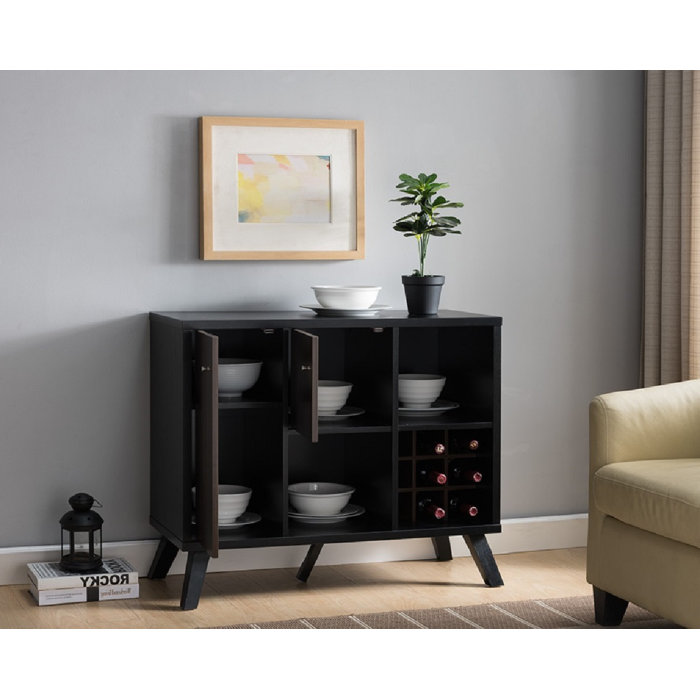 Wrought Studio Draven Wine Cabinet Storage Display Server Wayfair Ca