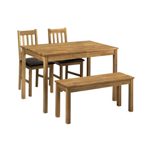 Peaslee Dining Set With 2 Chairs And One Bench Peaslee Dining Set With 2 Chairs And One Bench