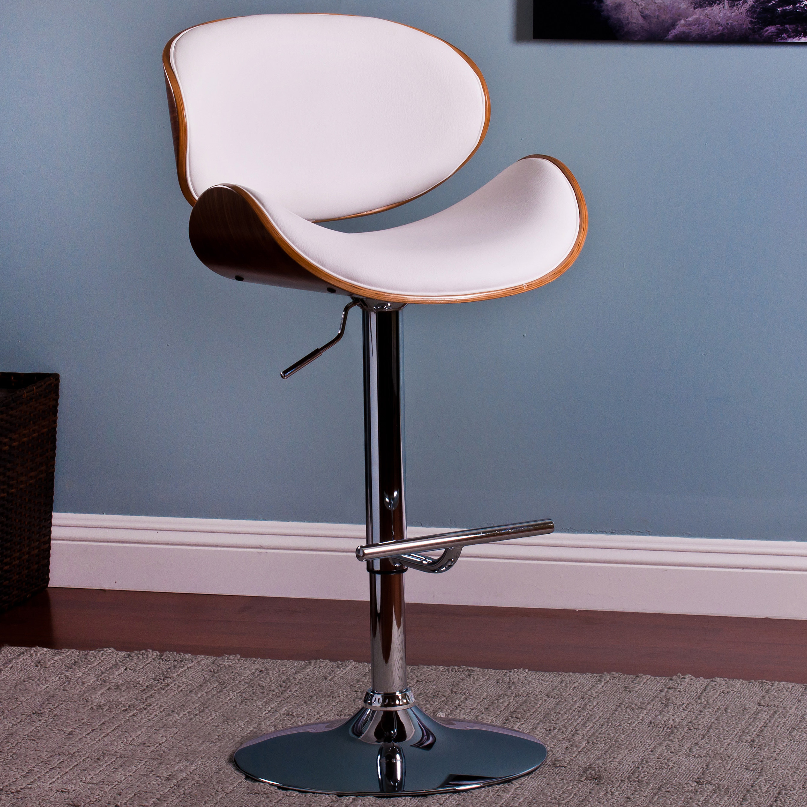 AC Pacific Adjustable Height Swivel Bar Stool & Reviews Wayfair