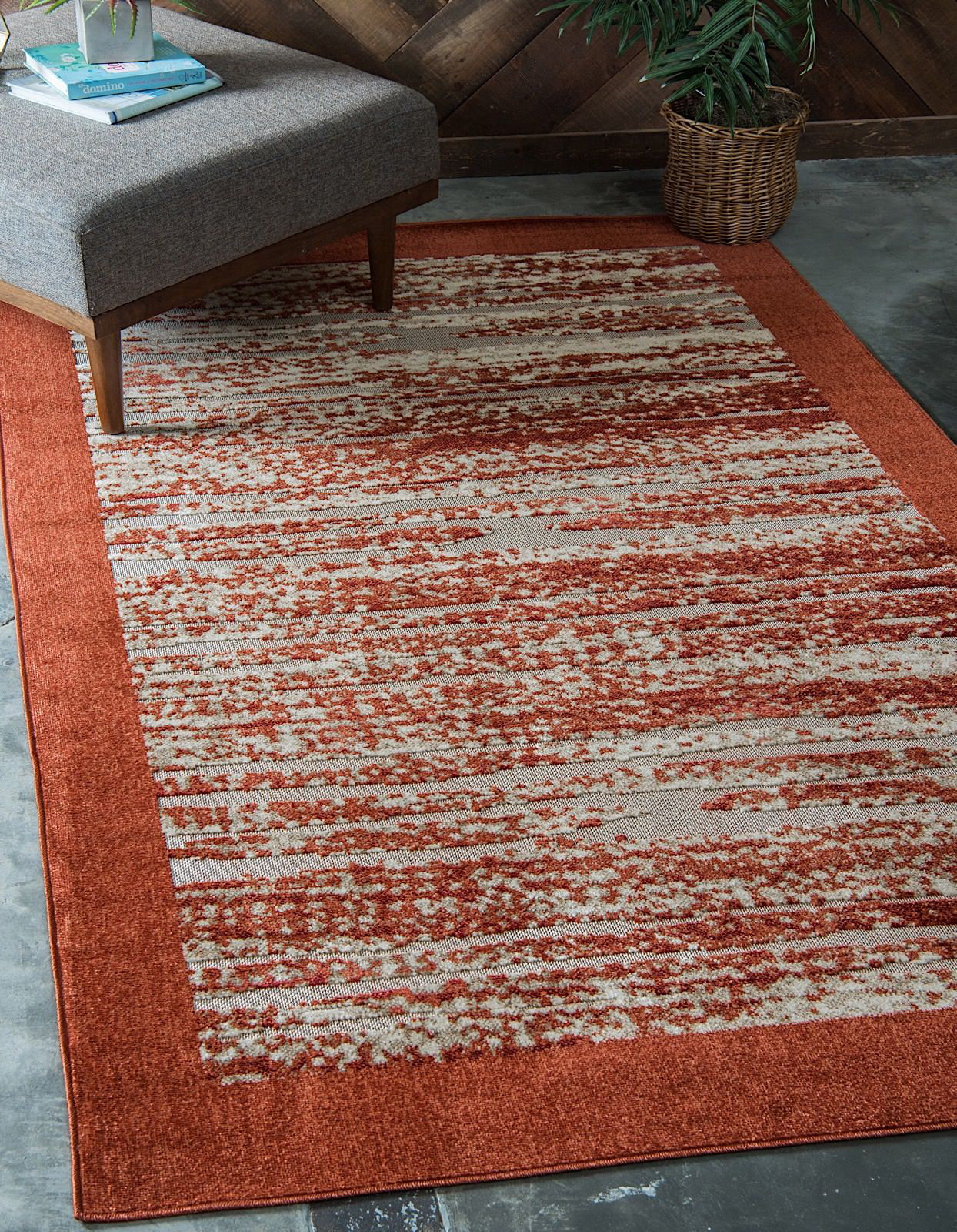 veranda indoor outdoor rug collection on Rugpal Veranda Orange Indoor Outdoor Area Rug Wayfair