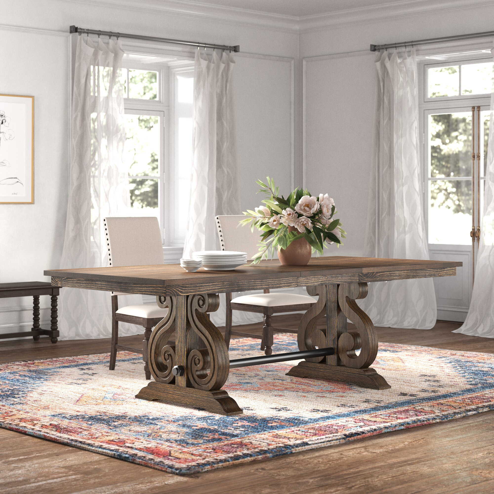 greyleigh filkins extendable dining table