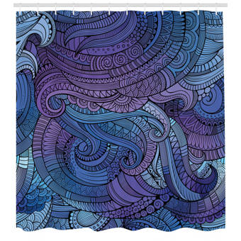 East Urban Home Rachel Mcnaughton Bees And Lavender Single Shower Curtain Wayfair