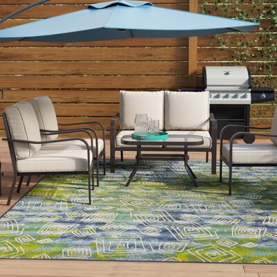 Jarry 4 Piece Outdoor Conversation Set With Cushions Ebern Designs