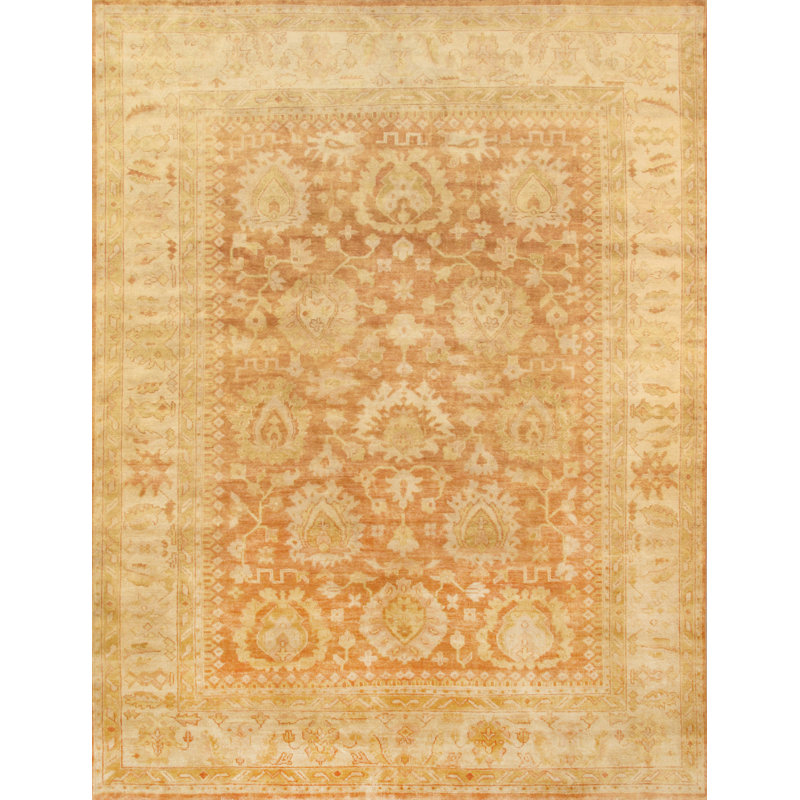 Pasargad Oushak Floral Hand Knotted Wool Coral Area Rug Wayfair Warm coral wool rugs for indoors, easy care coral branch rugs for indoor and outdoor use, coral rug runners, all available in a variety of colors & designs. wayfair
