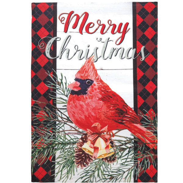 Dicksonsinc Merry Christmas Cardinal 2 Sided Polyester 18 X 13 In Garden Flag Wayfair