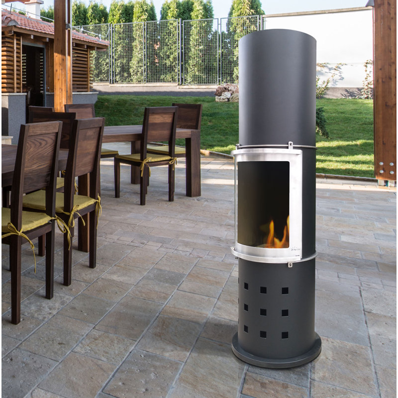 Sol 72 Outdoor Wynnewood Metal Bioethanol Gas Outdoor Fireplace
