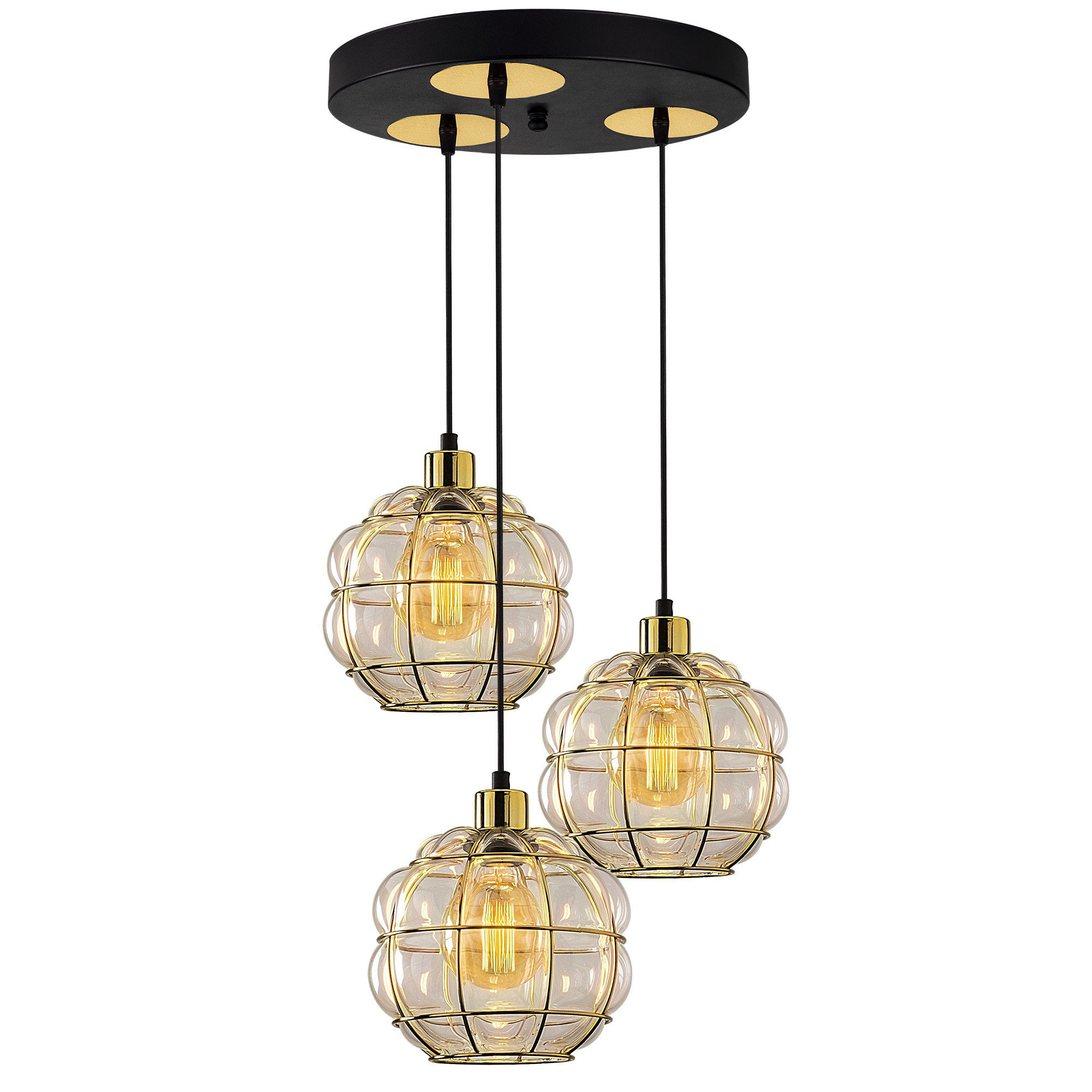 East Urban Home Margolis 3 - Light Cluster Globe Pendant | Wayfair