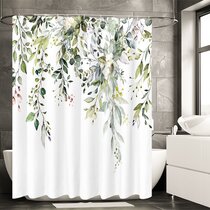 Beacon Hill Damask Print Hookless Vinyl Shower Curtain Assorted Colors 